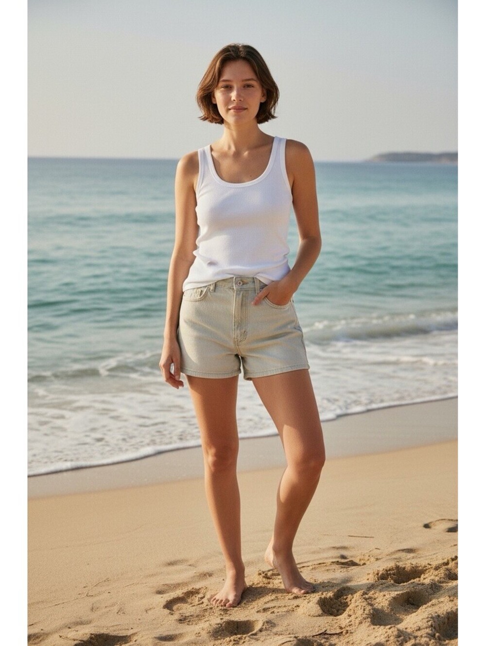 Haven Well Within Women's White Cotton Tank Top XXL